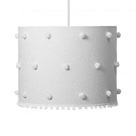 Pendente Pompom Branco Carambola Linha Bright Preto E27 40 W