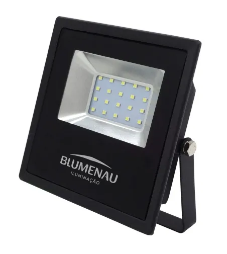 Refletor LED em alumínio 200W 3000K Bivolt preto Slim Blumenau