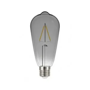 Lâmpada Led Taschibra Filamento Vintage St64 Fumê 3w E27 Bivolt