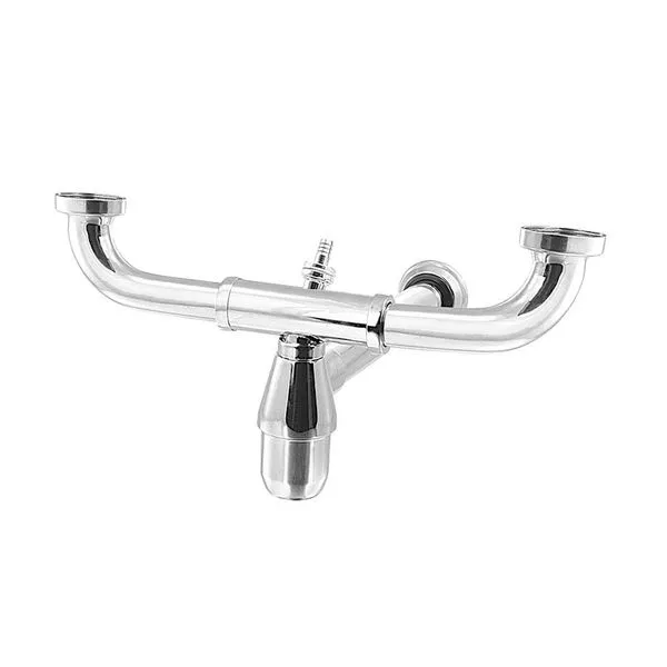 Sifão para máquina de lavar com entrada dupla VSM029S 1.1/2" x 2 cromado Esteves