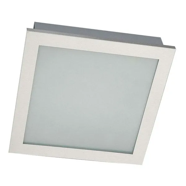 Plafon 25x25cm para 2 lâmpadas E27 60W branco escovado Pantoja