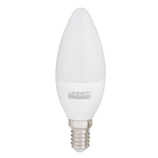 Lâmpada LED Vela Leitosa 6W E14/E27 Bivolt Luminatti Lâmpada de LED Vela Leitosa 6W E14/E27 400 Lúmens Luz Branca