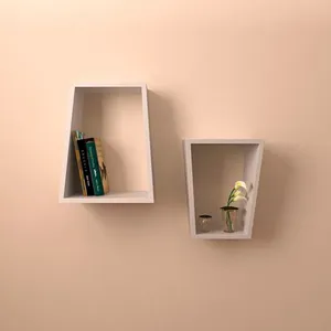 Nicho MDF 39x30x19cm branco 2 peças Muve