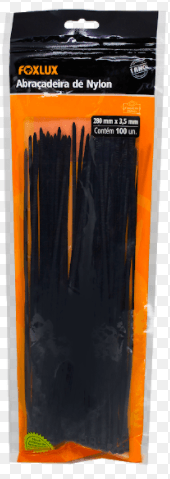 Abraçadeiras com 100 Unidades De Nylon Preta 200x3,5mm Foxlux