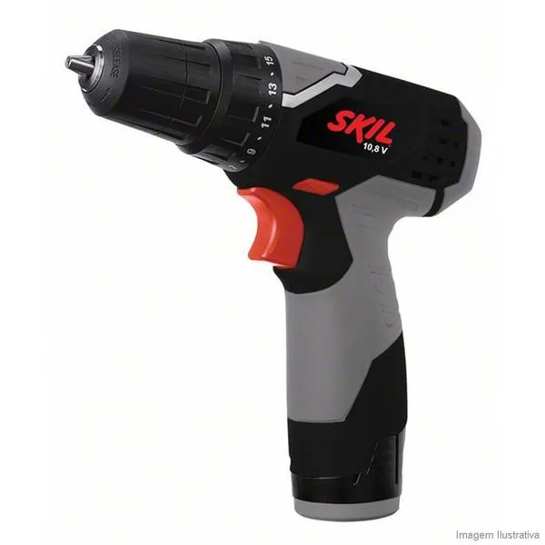 Furadeira parafusadeira à bateria 127V 10,8v preta Skil