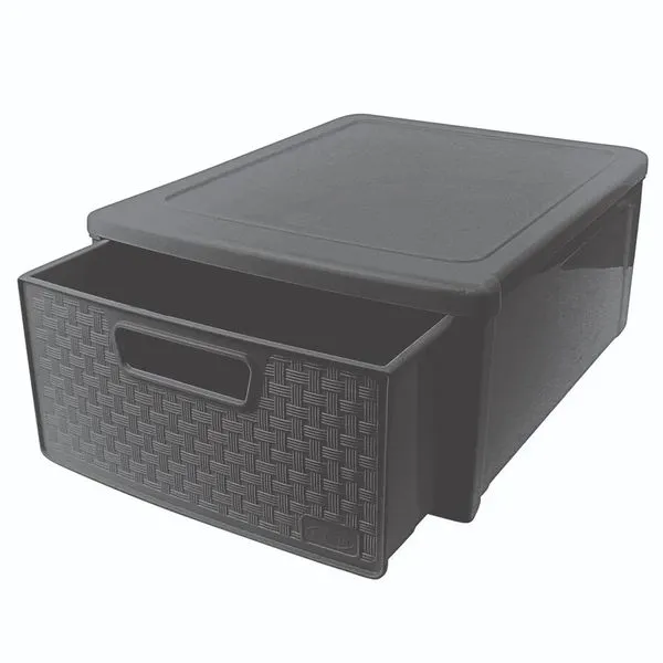 Gaveteiro Modular Rattan Preto Nitron