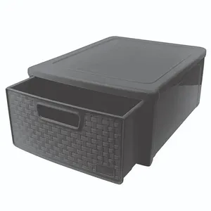Gaveteiro Modular Rattan Preto Nitron