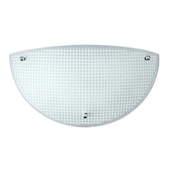 Arandela de vidro Valência cromada 100W fosca Pantoja