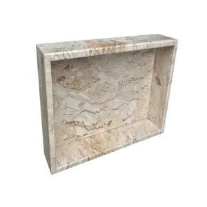 Nicho Para Banheiro Sem Bordas 50x30x10 Mármore Natural Travertino Granipolo