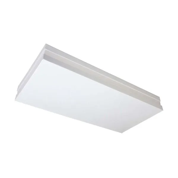 Plafon retangular de alumínio para 6 lâmpadas E27 Bilabo 63x30cm branco Tualux