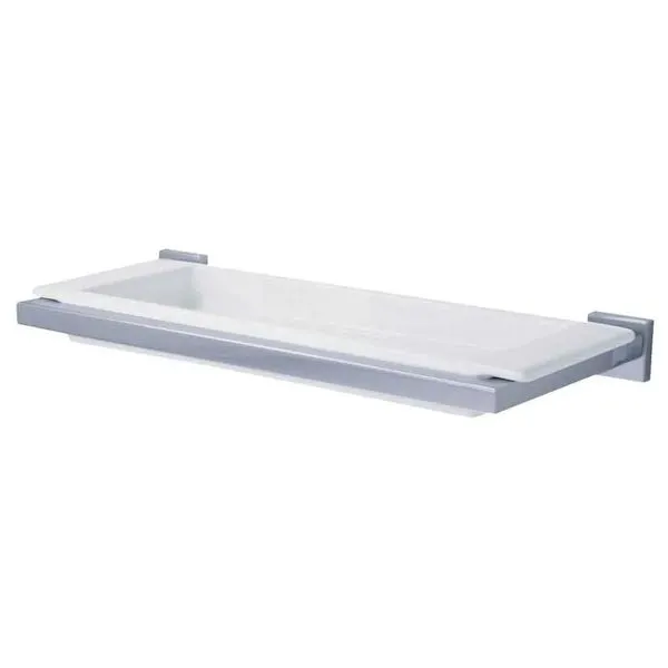 Prateleira de Louça Deca Quadratta Cromada Prateleira Em Louça Quadratta Cromado Deca