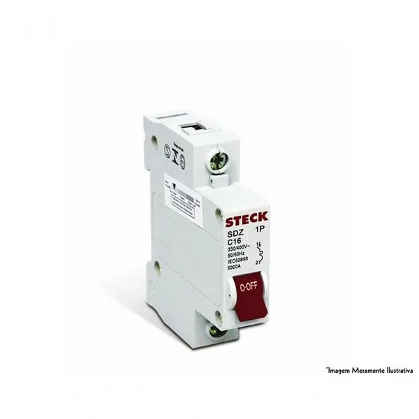 Disjuntor Steck Unip Serie Sd61 D 32A Curva C 3Ka