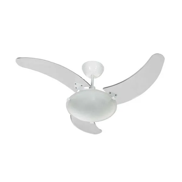 Ventilador de teto 127V com controle remoto e 3 pás Aura branco Tron