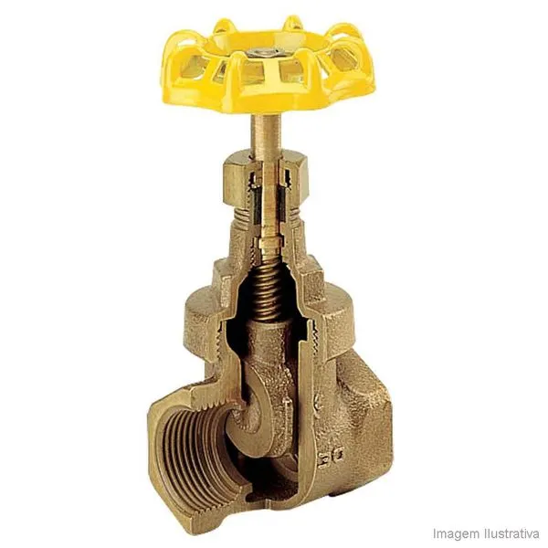Registro de gaveta base 1/2" DN15 semi industrial Bruto bronze Deca