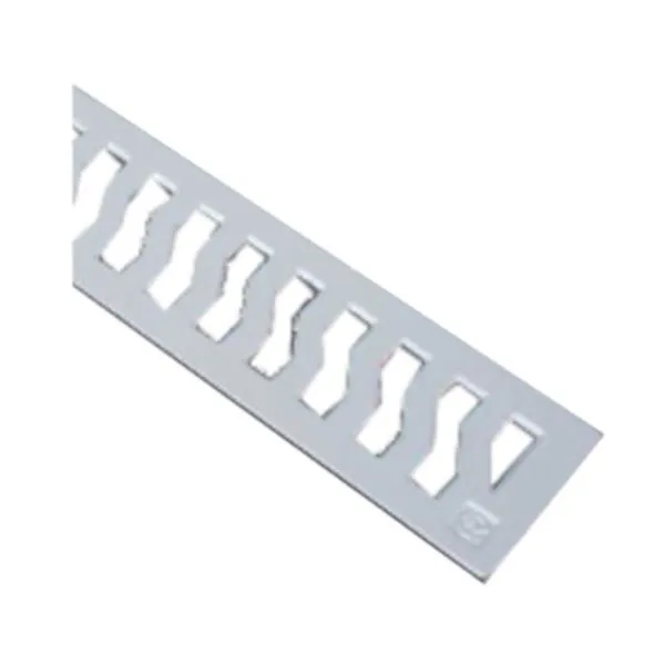 Grelha fixa reta cinza 20x0,30cm em liga de aluminio Costa Navarro