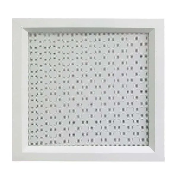 Luminária de embutir quadrada Sevilha para 2 lâmpadas 24x24cm xadrez branca Tualux