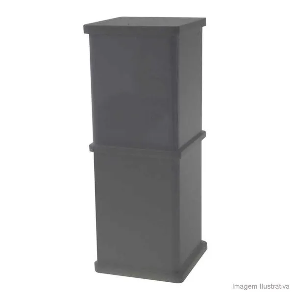 Porta escova de dentes Nero quadrada com tampa branco Formacril