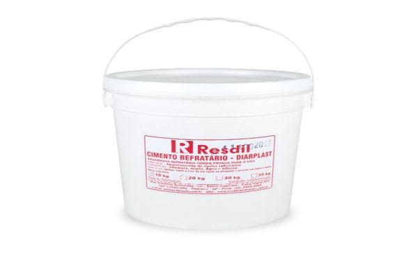 Cimento refratário úmido - assentamento peças refratário 10 kg Diarplast Redil