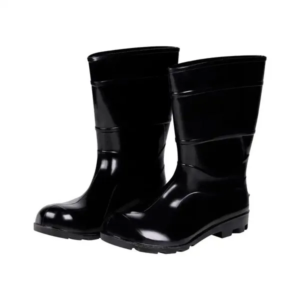 Bota Pvc Preta Cano Médio Tamanho 40 Fixtil