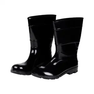 Bota Pvc Preta Cano Médio Tamanho 40 Fixtil