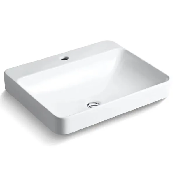 Cuba de Apoio Retangular Vox Kohler 58x46 cm Branco com 1 Furo Cuba De Apoio Retangular Vox 1 Furo 58X46Cm Branco Kohler