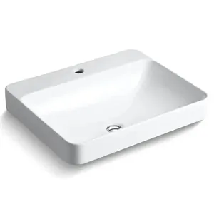 Cuba de Apoio Retangular Vox Kohler 58x46 cm Branco com 1 Furo Cuba De Apoio Retangular Vox 1 Furo 58X46Cm Branco Kohler