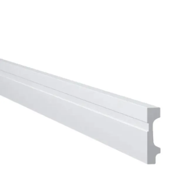 Rodapé Poliestireno Frisado FZ7 7cmx2,00m Gart - Kit com 8 Unidades
