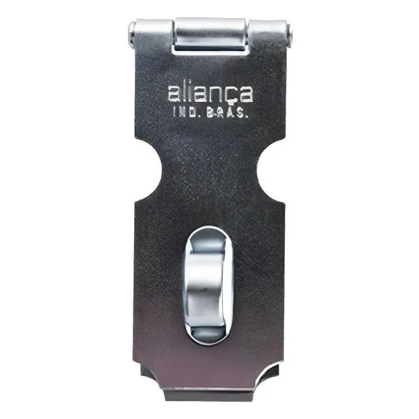 Porta Cadeado 89mm Zincado Encartelado - 019709 - Alianca Porta Cadeado 89mm - 019709 - Alianca