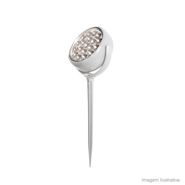Spot Itapuã luz direta com 19 LEDs corpo branco luz branca 2W Iluctron