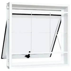 Vitro Maxim-ar De Aço Com Grade Quadriculada 60x60x12 Vidro Mini Boreal Branco Unicsol Ramassol