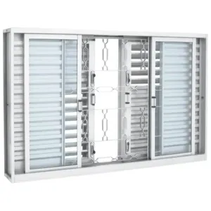 Janela Veneziana Multiflex Aço Branco Grade Elo 6 Folhas 100x150x16 Prátika Sasazaki