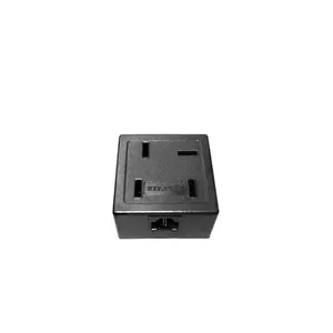 Tomada para telefone RJ11 sobrepor preto Kit-Flex