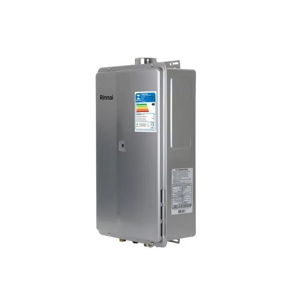 Aquecedor De Água A Gás Digital Reu-2802 Fec 35L Glp Prata Bivolt Rinnai