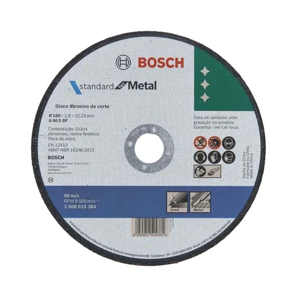 Disco de Corte para Metal Bosch Disco de Corte para Metal 7" 180x1,6x22,23mm Bosch