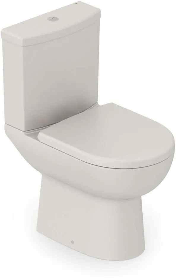 Vaso Sanitário com Caixa Acoplada Celite Smart Cast com AcessóriosAcionamento Duplo Bege Fosco 3/6 Litros