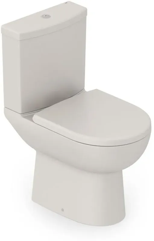 Vaso Sanitário com Caixa Acoplada Celite Smart Cast com AcessóriosAcionamento Duplo Bege Fosco 3/6 Litros