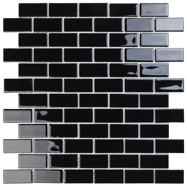 Pastilha de Vidro Glass Mosaic Cristal Prreto 29,7X29,7
