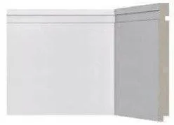 Rodapé de Poliestireno Santa Luzia 505 Branco com Friso 240x1,6x20cm