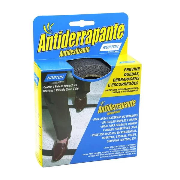 Fita antiderrapante 5x500cm preta 43843 Norton