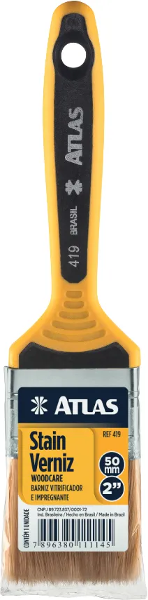 Pincel Cerda Longa 2" Branca Profissional - Atlas