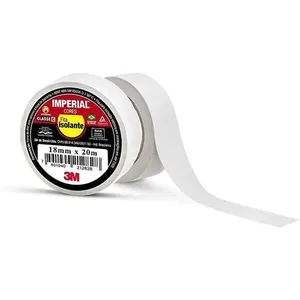 Fita Isolante Imperial de Uso Geral 18mm x 20m x 0,13mm Branca 3M