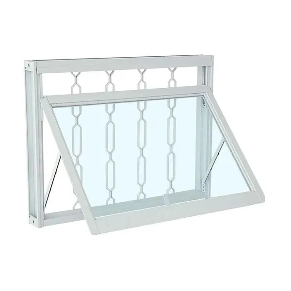 Janela Maxim-Ar Aço Branco Grade Elo 60x60x8 Prátika Sasazaki