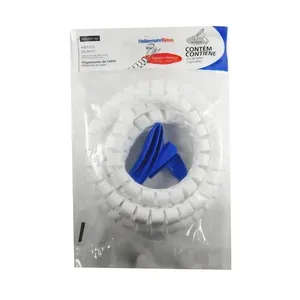 Organizador de fios HellermannTyton spiral com ferramenta de aplicação 2m 1" branco