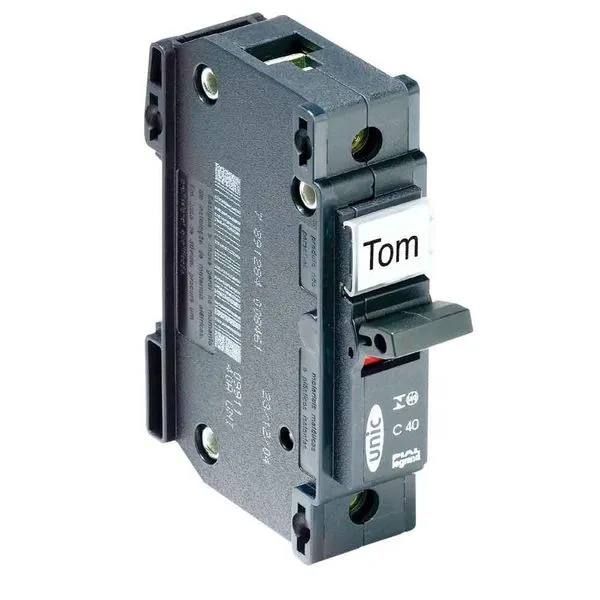 Disjuntor unipolar 10A preto Unic 127/220V Pial