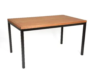 Mesa Mestra Ipanema c/ Pés em Aço Carbono e Furo 140x85cm Polisten Jatobá Butzke