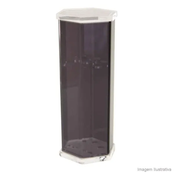 Porta escova de dentes com tampa fumê 901 Formacril