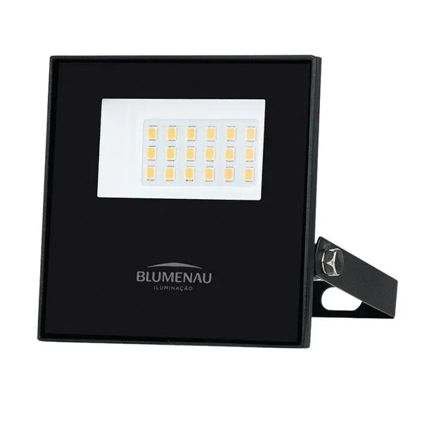 Refletor LED de Alumínio IP66 20W 1560 Lúmens Bivolt Blumenau Refletor de LED Alumínio IP66 20W 1560 Lúmens Bivolt Luz Branca