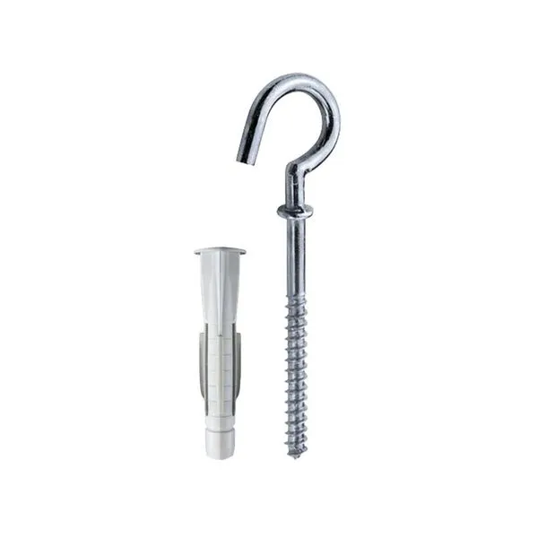 Gancho 4x65mm com bucha para superfícies ocas 6mm 02 unidades Bemfixa