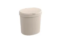 Lixeira Flora Com Tampa 2,5L Areia Coza Flora Brinox