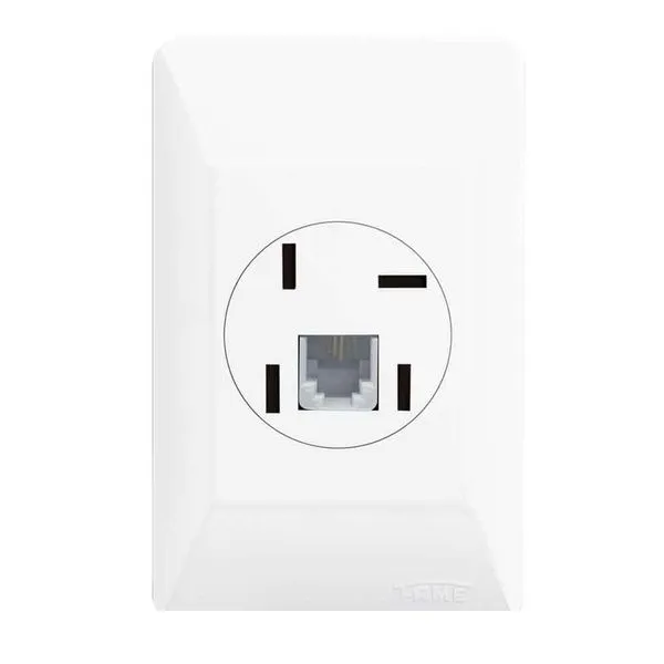 Tomada para telefone RJ11 com conector 2 vias sistema externo Fame
